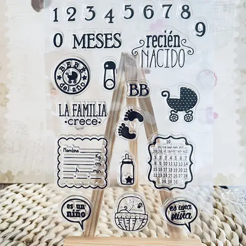 spainsh spain baby clear stamp Transparent Silicone Stamp  For Scrapbooking Photo Album Decoration  seal stamp