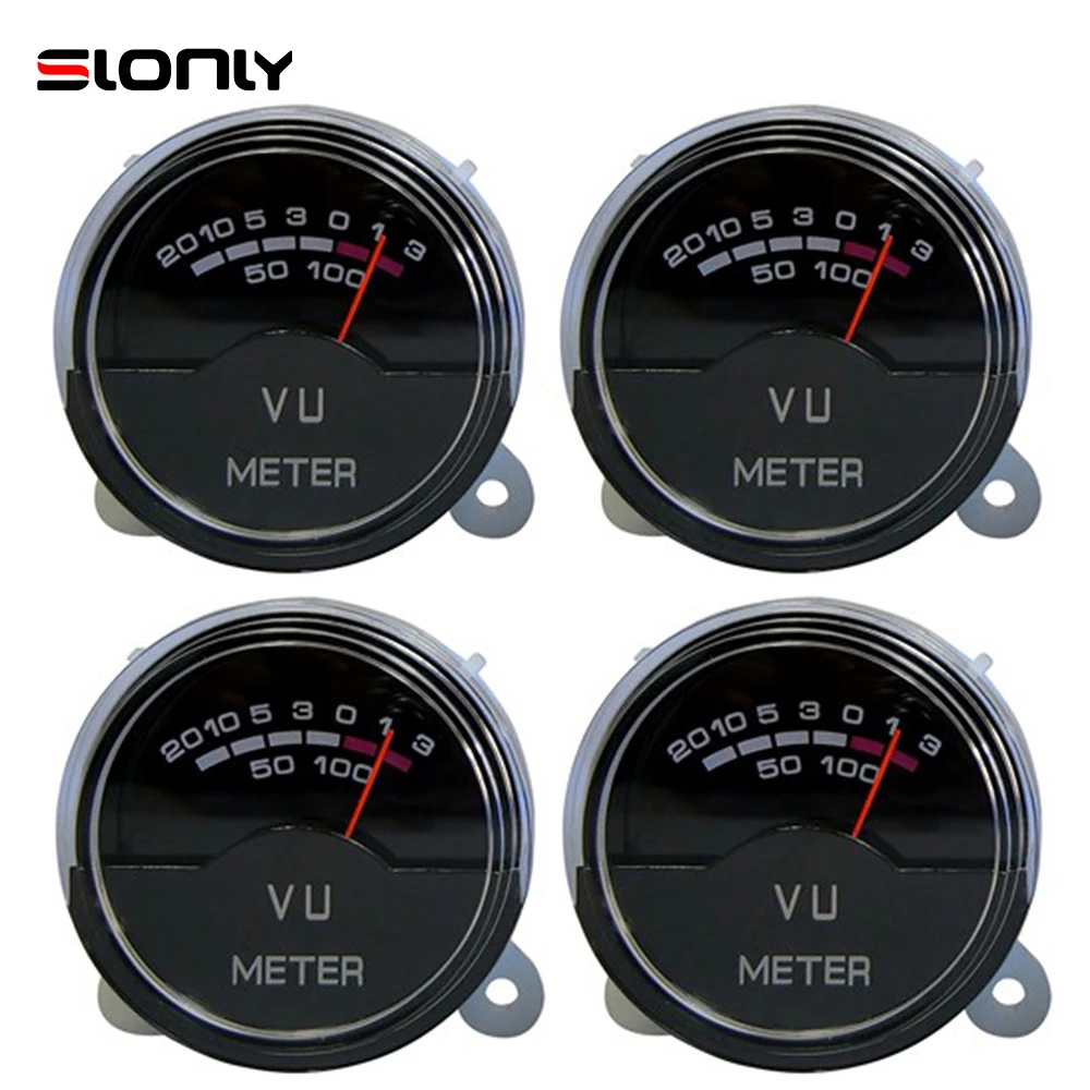 

4pcs P-40SA High-precision VU Meter Head Audio DB Level Meter Power Amplifier DAC Power Sound Pressure Meter with Backlight