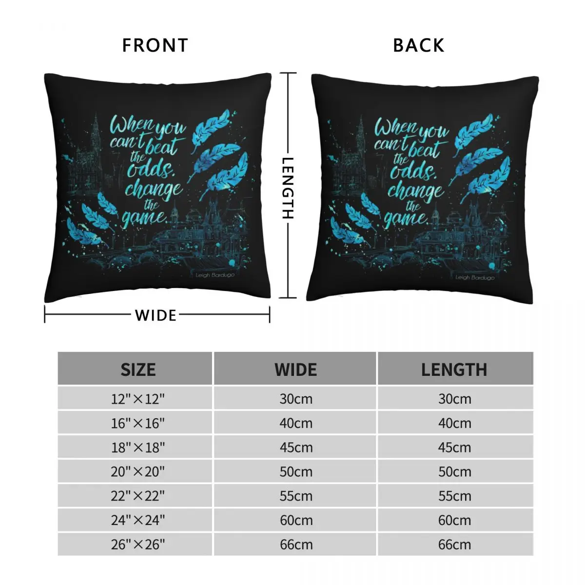 When You Can't Beat The Odds Change The Game Square Pillowcase Polyester Linen Velvet Zip Decor Throw Pillow Case Room Cushion