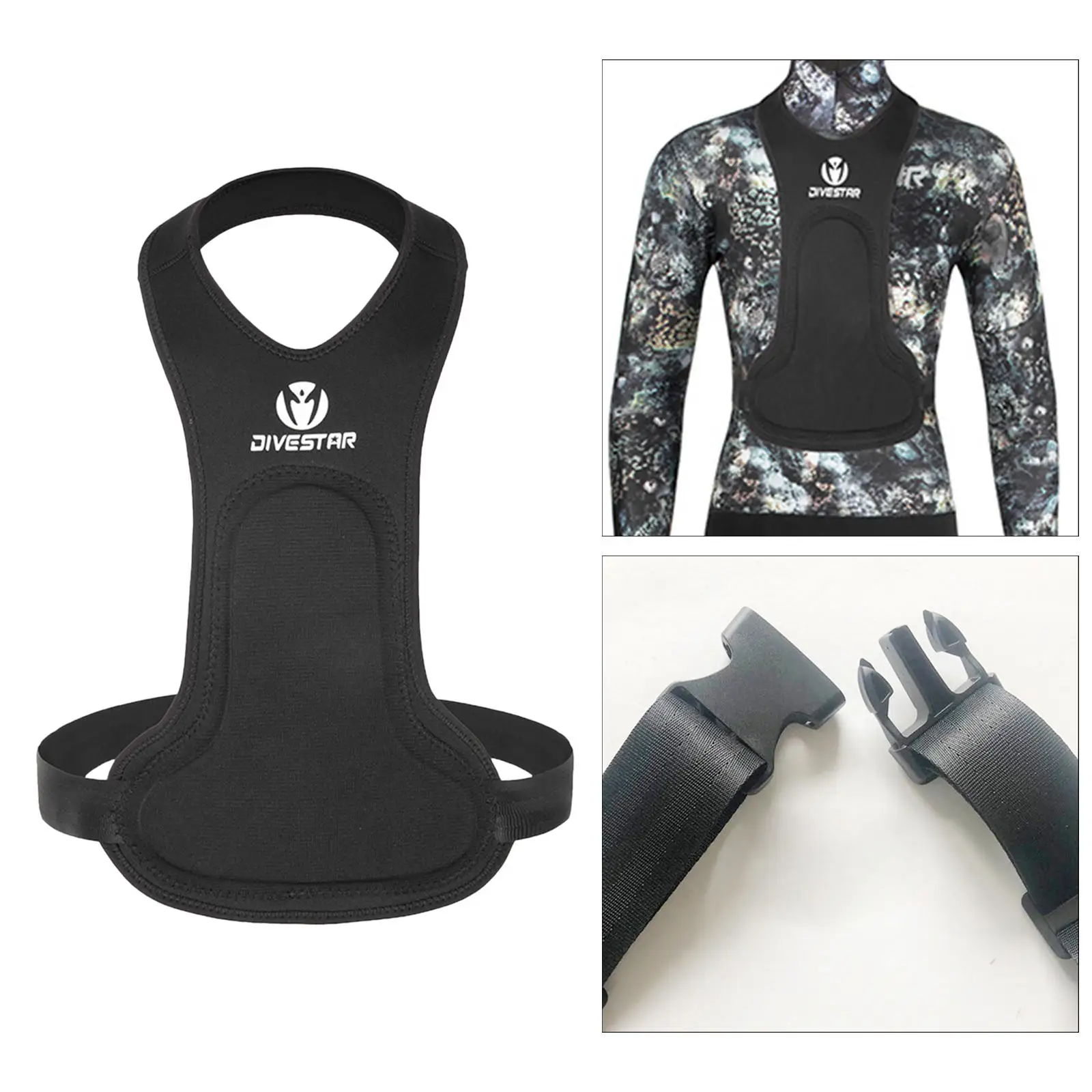Neopren göğüs yükleme Pad kalınlaşmak 8mm dalış göğüs yelek balıkçılık avcılık Spearfishing balıkçı serbest dalış kadın erkek