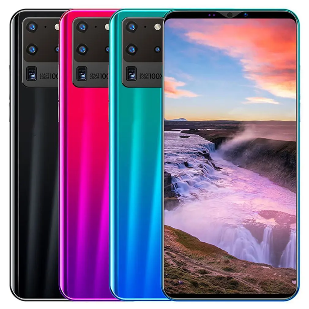 S20 Pro الهاتف الذكي شاشة 5.8 بوصة الهاتف الذكي 512 م + 4G أندرويد الهاتف الذكي ثلاثية الأبعاد الزجاج مطلي الغطاء الخلفي الأسود