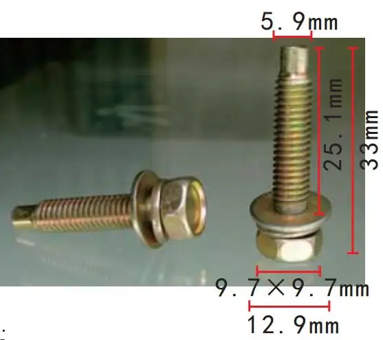 shhworldsea 100 Pcs/Lot auto nut Zinc Color Screw