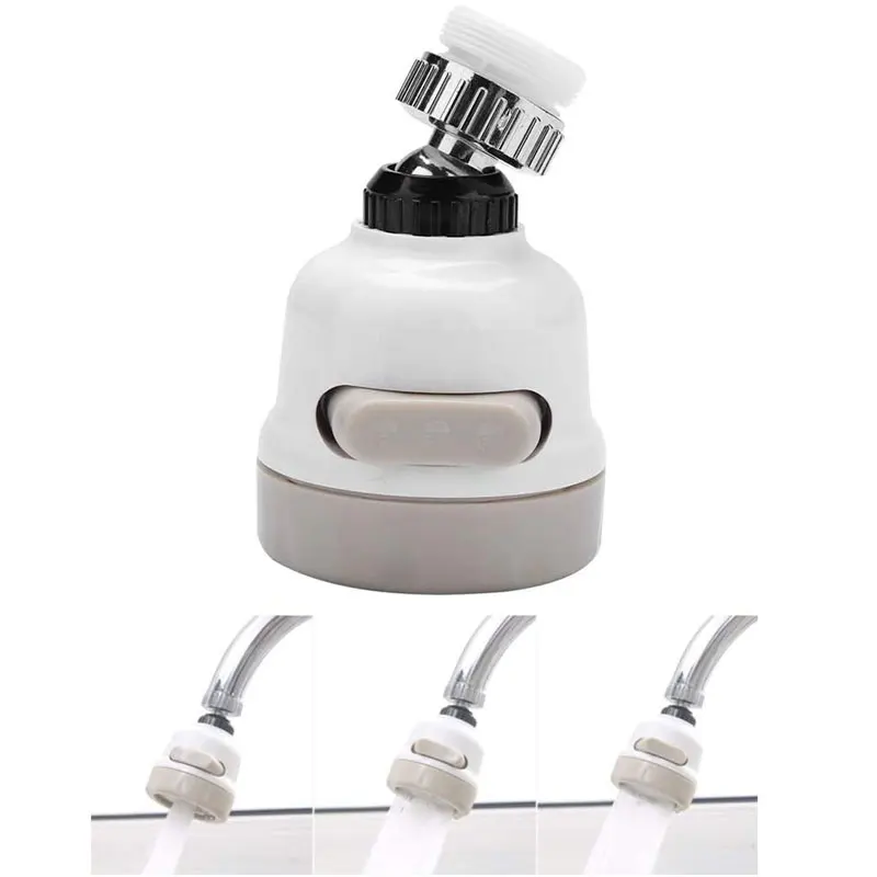 3 Modes 360 Rotatable Water Saving Tap Aerator White Short Diffuser Faucet Nozzle Filter Water Filter Swivel Kitchen Bubbler