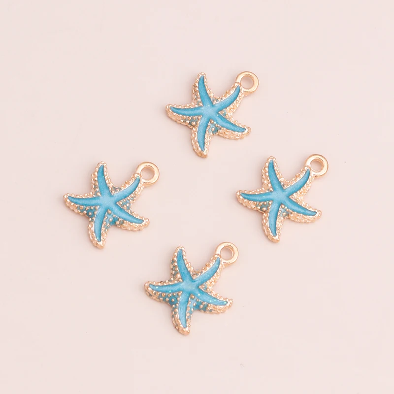 10 stücke Mix Nette Emaille Shell Seestern Charme Anhänger der Halskette Ohrringe Schlüsselanhänger Handemade DIY Schmuck Machen Zubehör – Detail 21