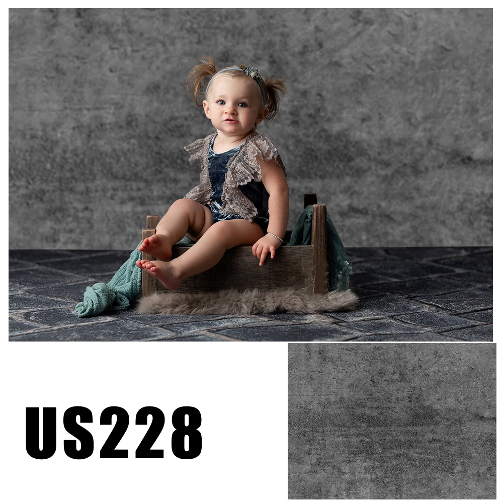 Photography Backdrop Dark Gray Vintage Brick Wall Computer Printed Children Baby Newborn Background for Photo Studio US-228