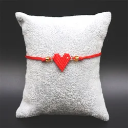ZHONGVI Red Heart Bracelet for Girl 2021 Childs Pulseras Mujer Moda Miyuki Bracelets For Women Love Jewelry Gift Wholesale