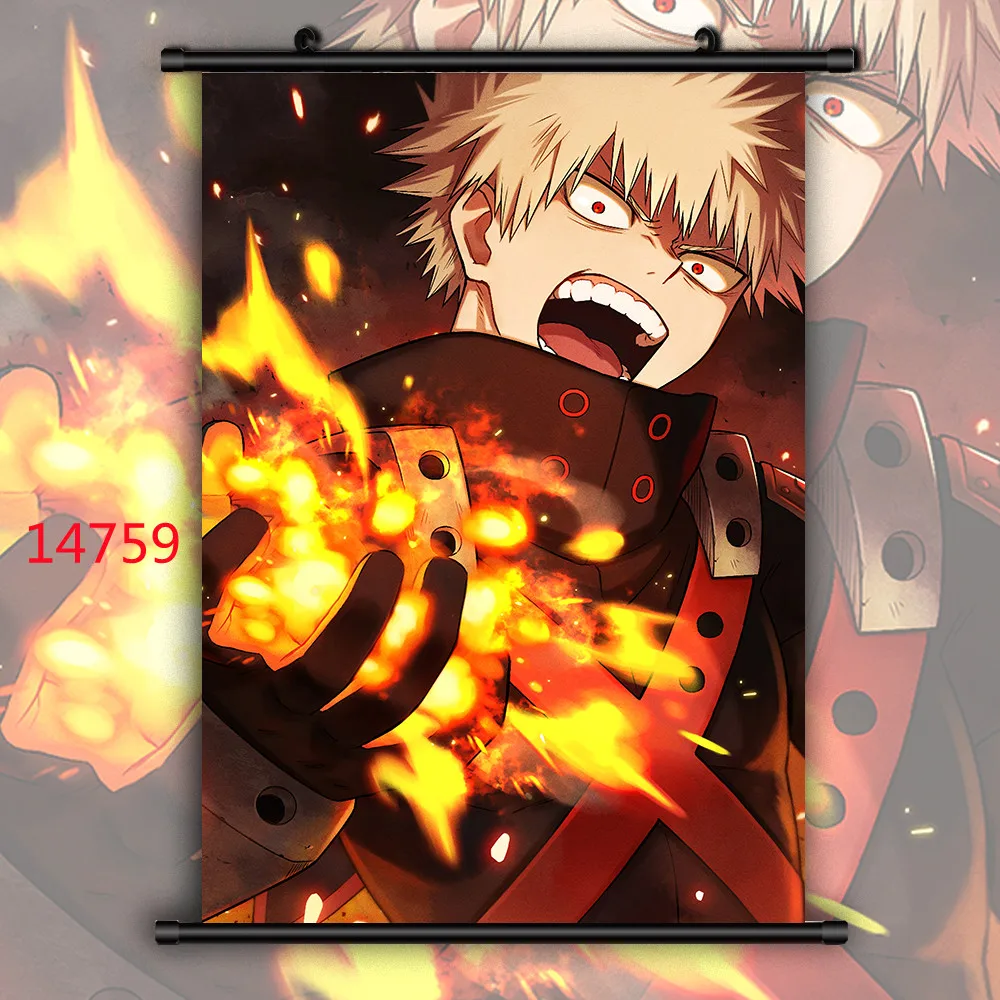 Canvas Painting Japanese Anime Boku No Hero Academia Bakugou Katsuki Midoriya Izuku Wall Art Photo Children Room Decoration