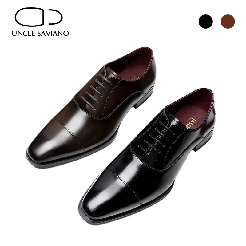 

Uncle Saviano Oxford Dress Shoes for Men Formal Business Style Man Shoe Casual Original Genuine Leather Designer Best Men Shoes