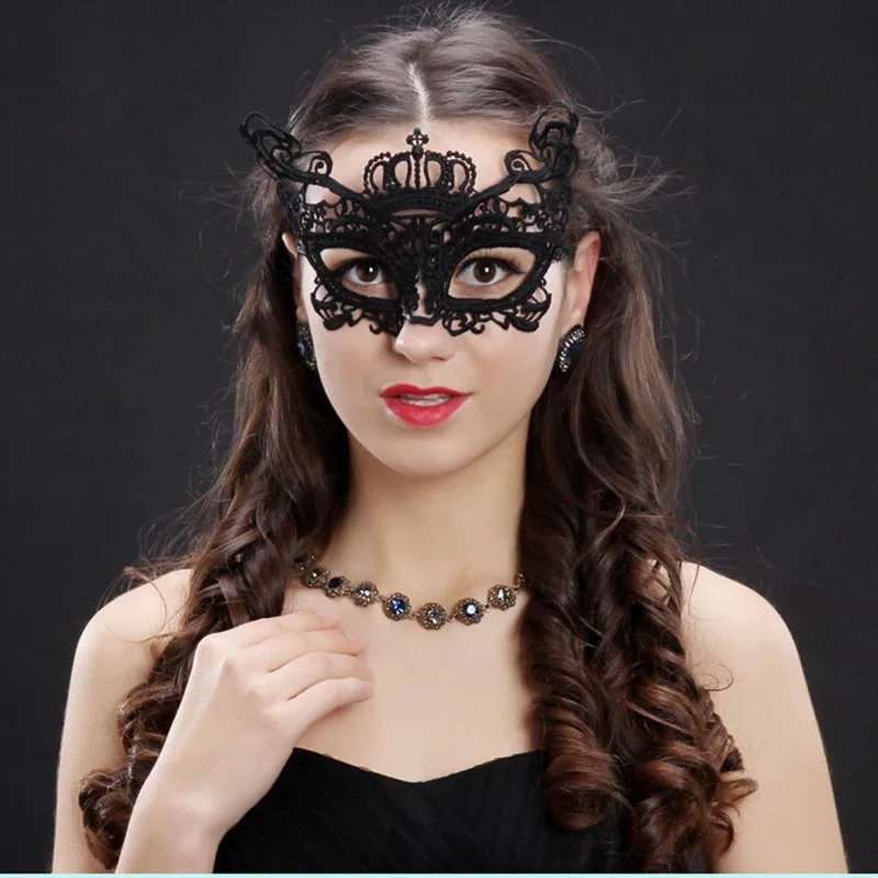 Maschera di pizzo Sexy maschera per gli occhi da donna maschere per feste di Halloween maschera da ballo maschera per Cosplay costumi veneziani mezza maschera di carnevale