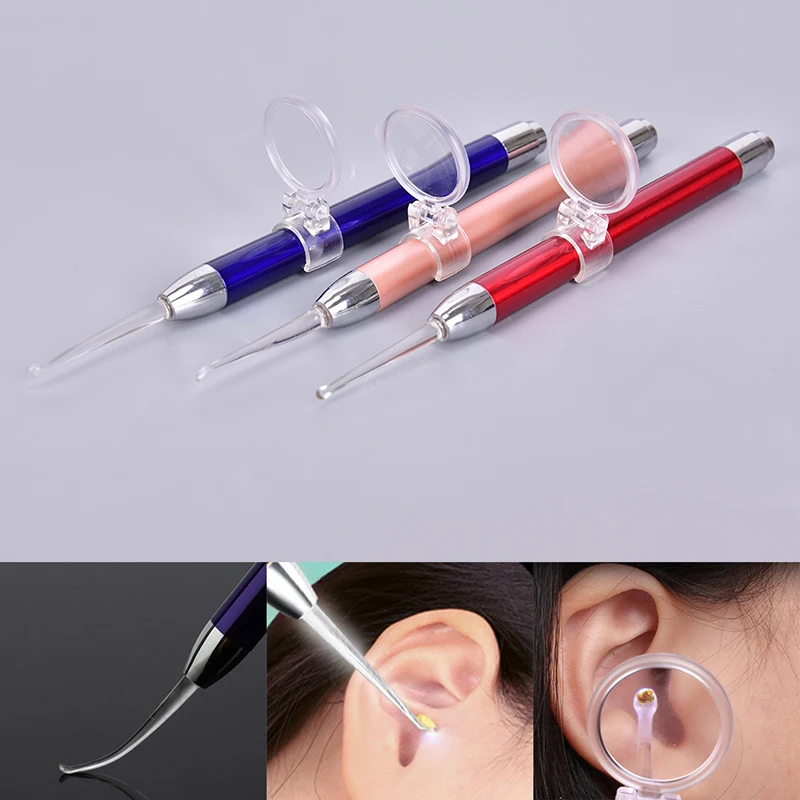 

Light Spoon Health Car Ear Cleaner With Magnifying Glass Flashlight Earpick Ear Cleaning Earwax Remover Luminous Ear Curette