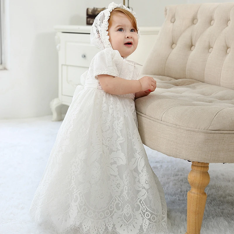 Baby Girls Dress New Elegant Princess Dress Infant Dresses Baptism Costume Baby Birthday Wedding Party Dress Prom Evening Dress