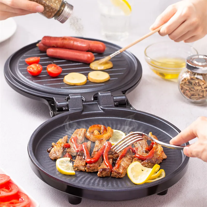 220V non-stick elektryczne urządzenie do wyrobu naleśników crepes szybkie ogrzewanie patelnia Multicooker Pancake forma do pieczenia pizzy kuchenka