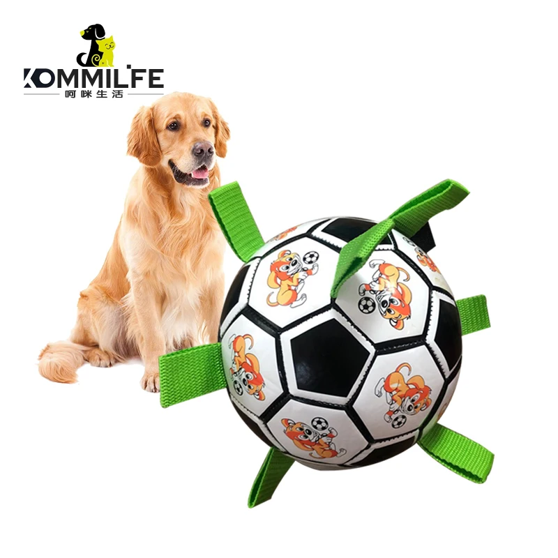 Puppy Dog Soccer Ball Toys Interactive Football Toys For Dogs Outdoor Dog Training Toys Pet Bite Chew Toy for Small Medium Dogs