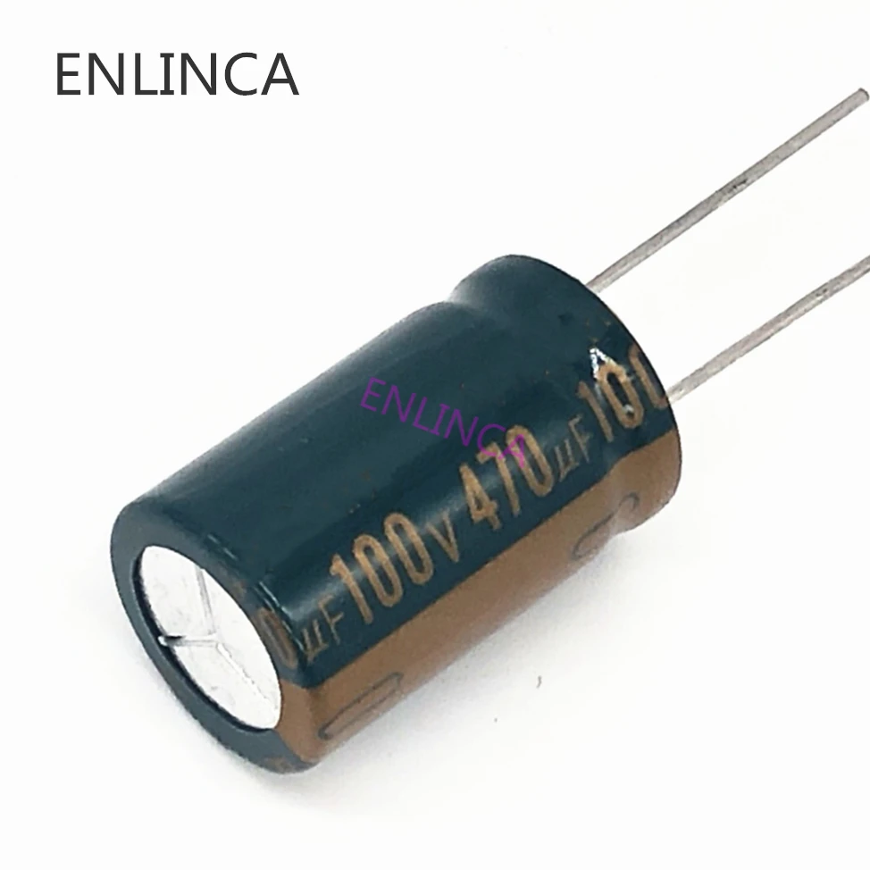 12pcs/lot T15 high frequency low impedance 100v 470UF aluminum electrolytic capacitor size 16*25 470UF 20%