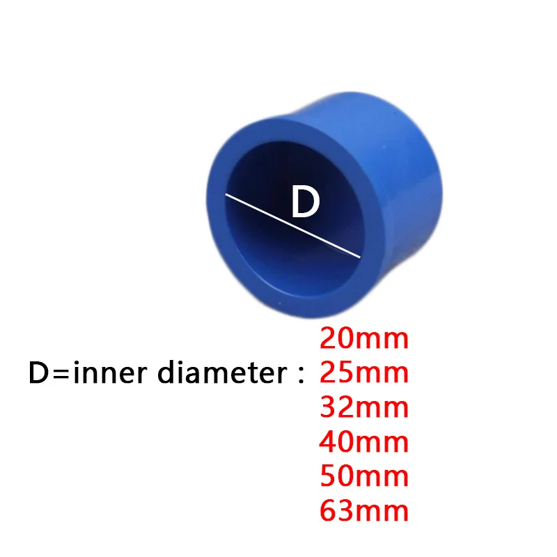 Water Supply Pipe PVC End Cap Connector Garden Irrigation Water Pipe Plug Farm Hydroponic Pipe Accessories Adapter 1 Pcs