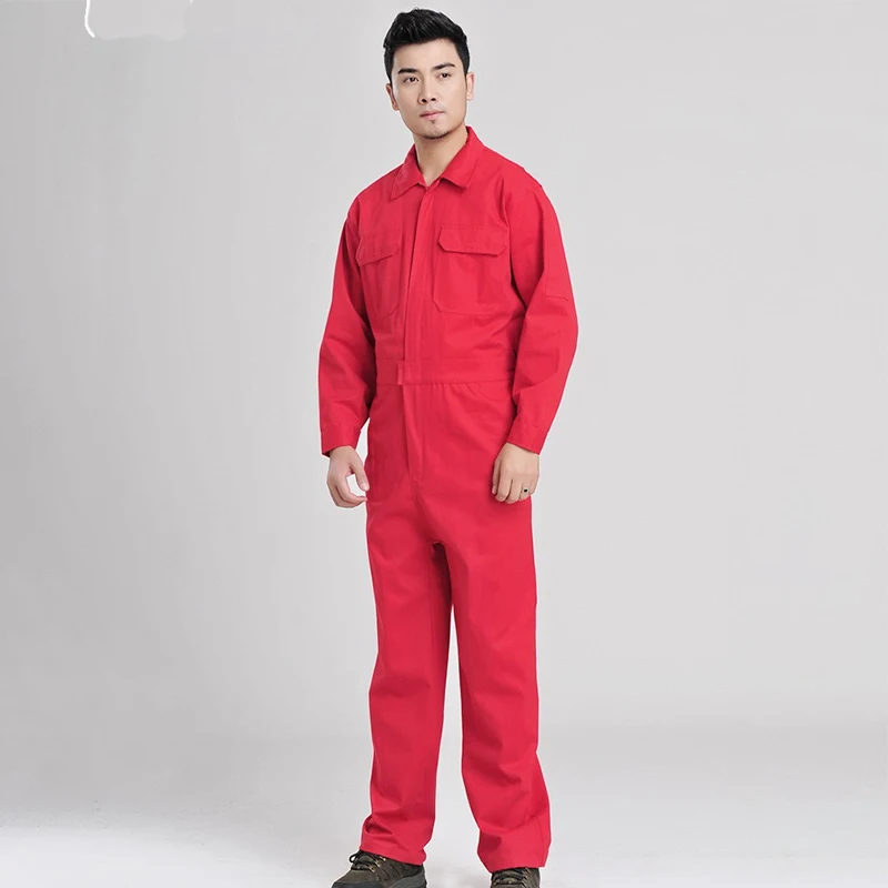 100% Cotton Welding Clothing Work Clothing Men Work Jumpsuits Mechanical Auto Repair Uniform Factory Porter Sailors Coveralls