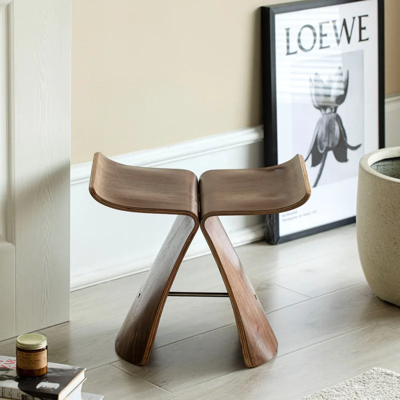 Wumovies-Tabouret Ins Danois avec Chaise Papillon, Tabouret Sauvage de Salon, Tabouret de Remplacement de Alicante, Petit Banc de Loisirs Créatif,