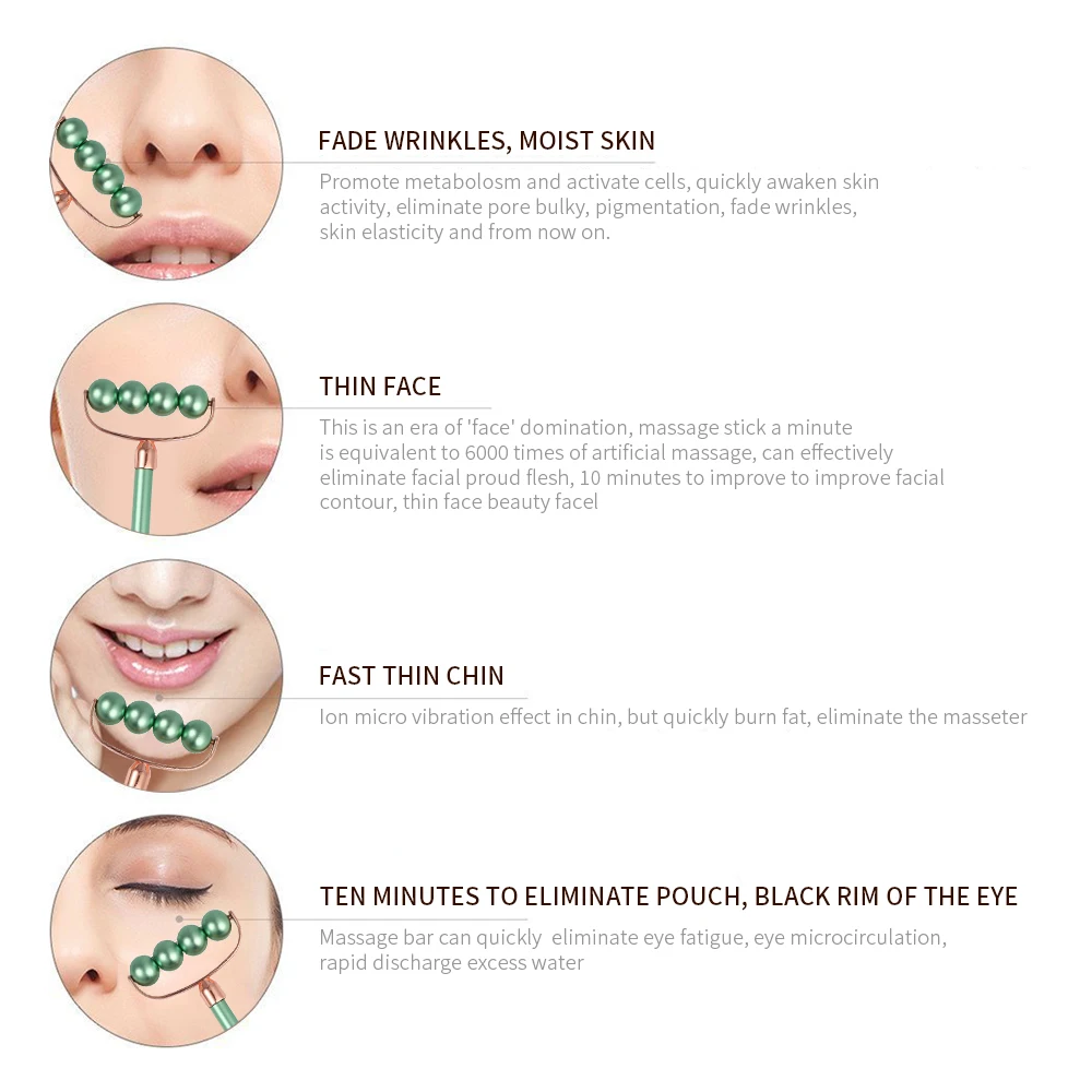 3D Roller Face-Lift Massager Facial Lifting Wrinkle Remover นวดสำหรับใบหน้าคอคางความงามบางเครื่องมือ