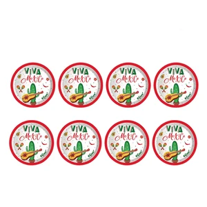 Decoração para festa com tema de cacto mexicano, decoração para festa, talheres, pratos, copos, guardanapo 10 principais vendas caneca mexico - №7