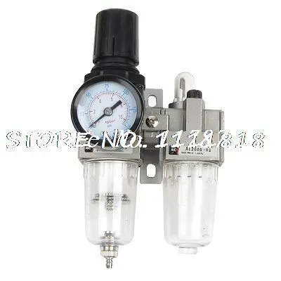 

AC2010-02 Polycarbonate Air Source Treatment Pneumatic Filter Regulator w Gauge