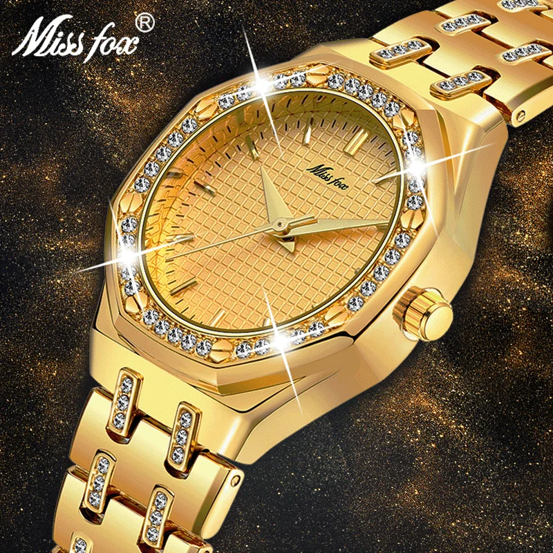 MISSFOX Luxus Marke Armband Uhr Frauen Gold Business Kleine Designer Uhren Wasserdicht Schmuck Dekoration Uhr 2020 Trends