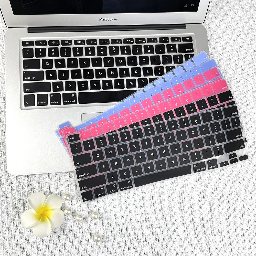 Untuk Macbook Air13 Penutup Keyboard Film Pelindung Silikon Laptop untuk Macbook A2338 A2141 A2251 A2258 Casing Keyboard Rilis 2021