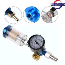 Spuitpistool Air Regulator Gauge + In-Line Water Trap Filter + Jp/Eu/Ons Adapter Pneumatische gereedschap Accessoires Voor Airbrush