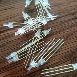 100pcs bicolor through hole 2mm led diode red@white color common anode