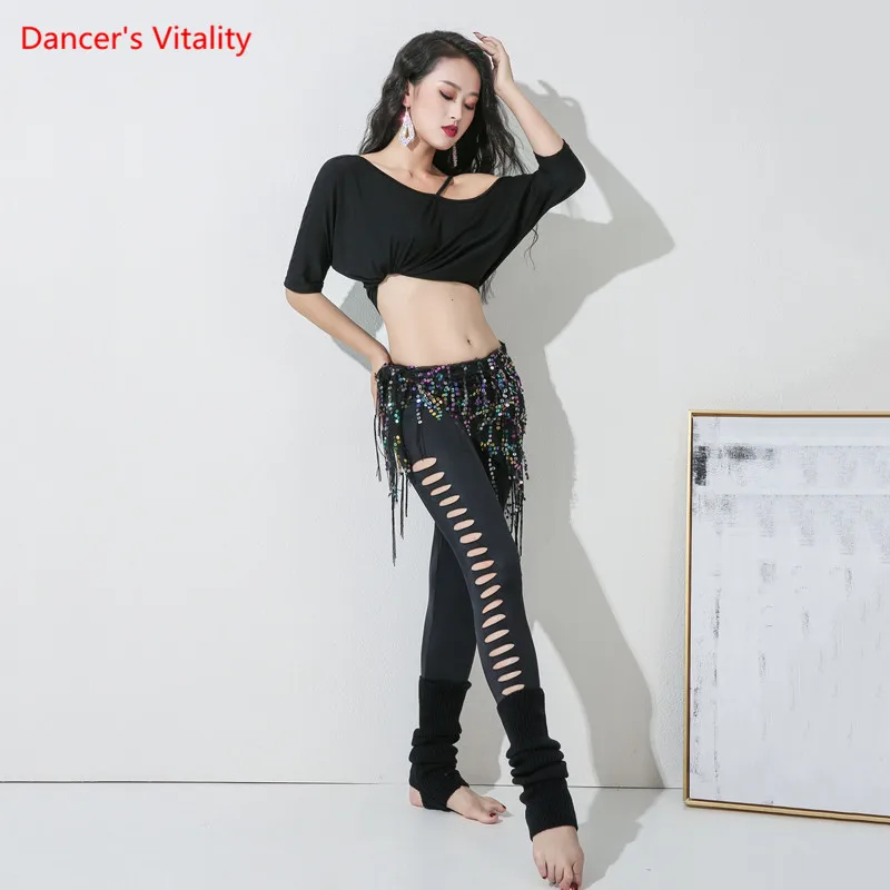 Belly Dance Top Or Hip Scarf Or Pants Female Adult Elegant Loose Shirt Trousers Profession Performance Practice Clothes