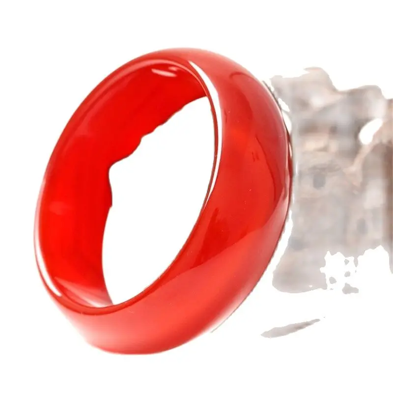 Natural Home Widening Genuine Red Agate Bracelet Sub Chalcedony Lady Yu Shiyu Bangle Bracelet