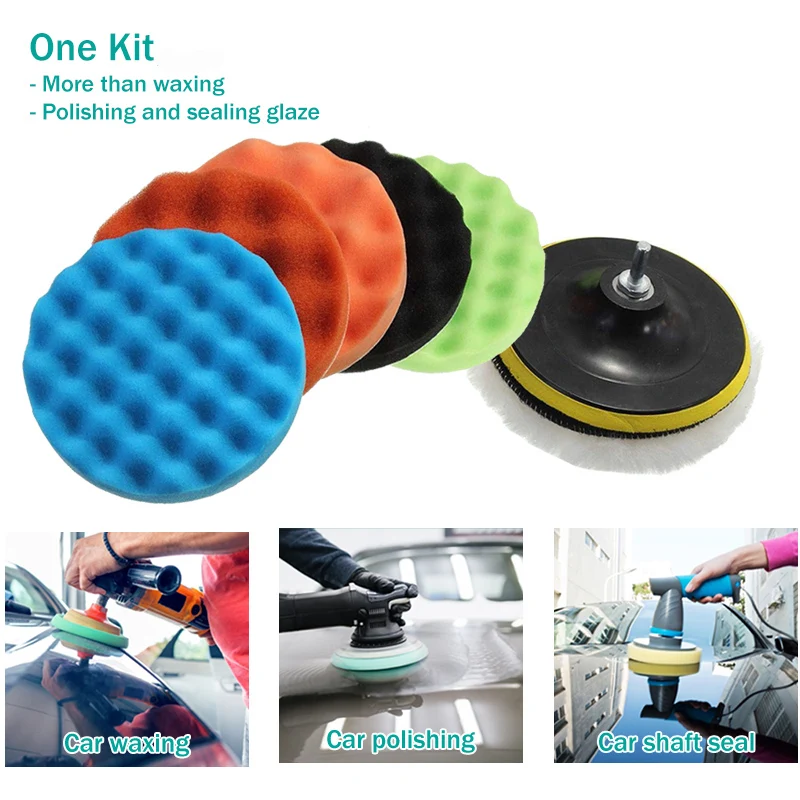 11pcs Polishing Pad For Car Polisher 3 Inch Polishing Circle Buffing Pad Tool Kit For Car Polisher Discs Auto Cleaning Goods