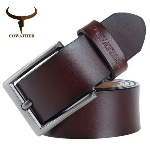 Leather Men's Belt Vintage Classic COWATHER