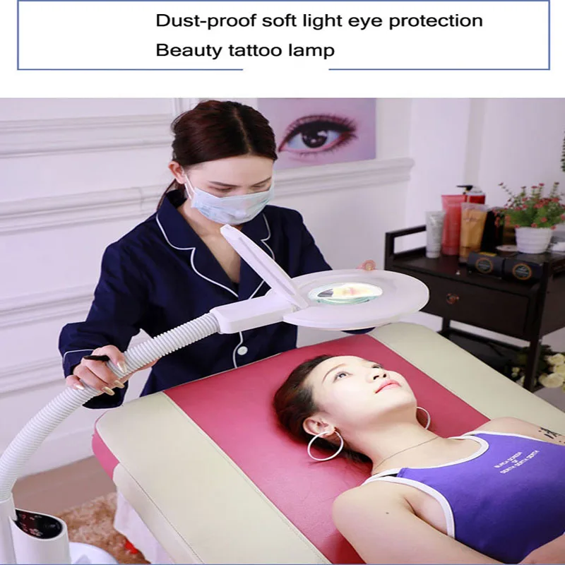 Tocco 16x LED ruota mobile lente d'ingrandimento lampada trucco tatuaggio lente d'ingrandimento lente d'ingrandimento fredda luce facciale cura della pelle strumento di bellezza del chiodo