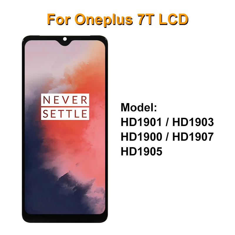 Tested AMOLED For OnePlus 7T LCD Display Touch Screen 1+7 Digitizer Replacement Parts For Oneplus 7 Display LCD 1+7T Screen