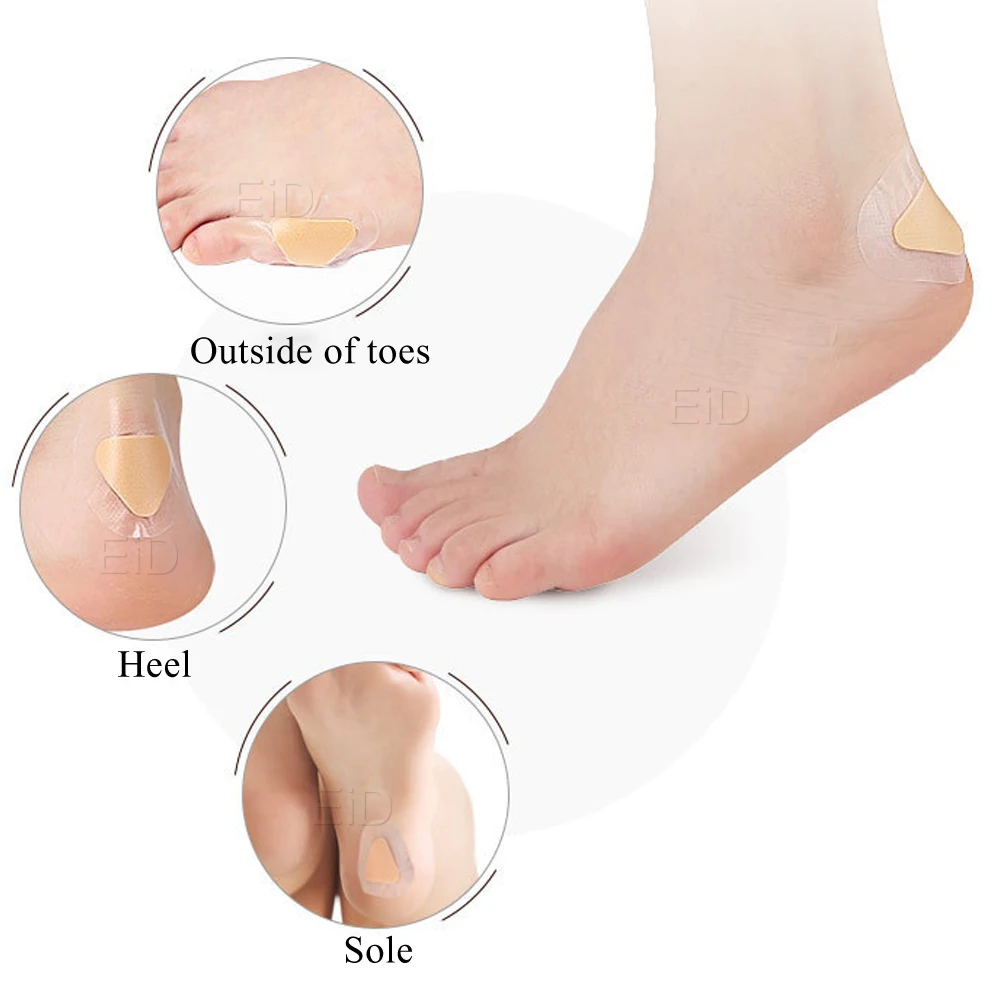 10PCS Gel Heel Insoles for women Pain Relief Cushion Anti-wear Adhesive Feet Care Pads Heel Sticker Heel Liner Grips Crash Patch