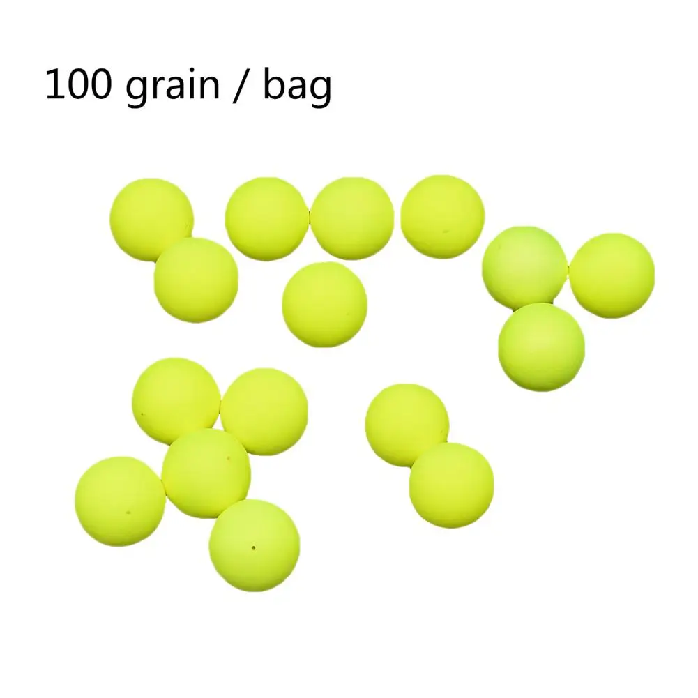 100 Pcs Set EPS Float Ball Foam Ball Eye-catching Beans Modified Float Ball Float Spherical Buoy Fishing Gear Bright Colors