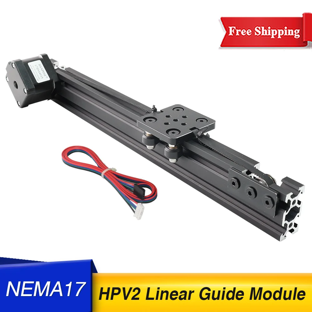 17HS3401S NEMA17 Stepper Motor HPV2 V-Slot Linear Actuator Linear Model Effective Travel 100-350MM For Router Kit 3D Printer