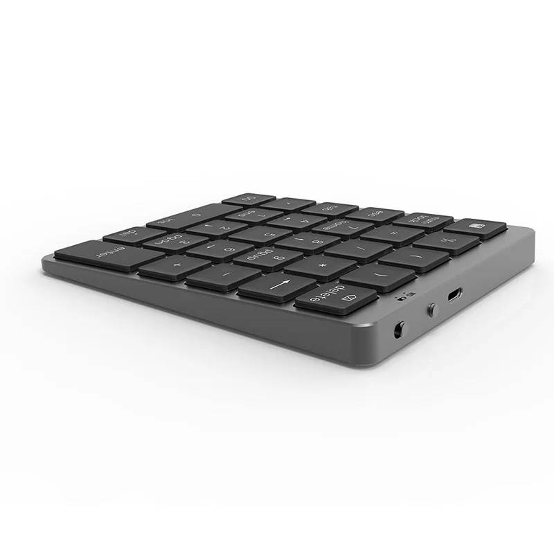 Aufladbare Bluetooth Numerische Tastatur 28 Schlüssel, Aluminium Legierung Drahtlose Anzahl Pad Schlanke Tragbare Tastatur für PC, Laptop, arbeit