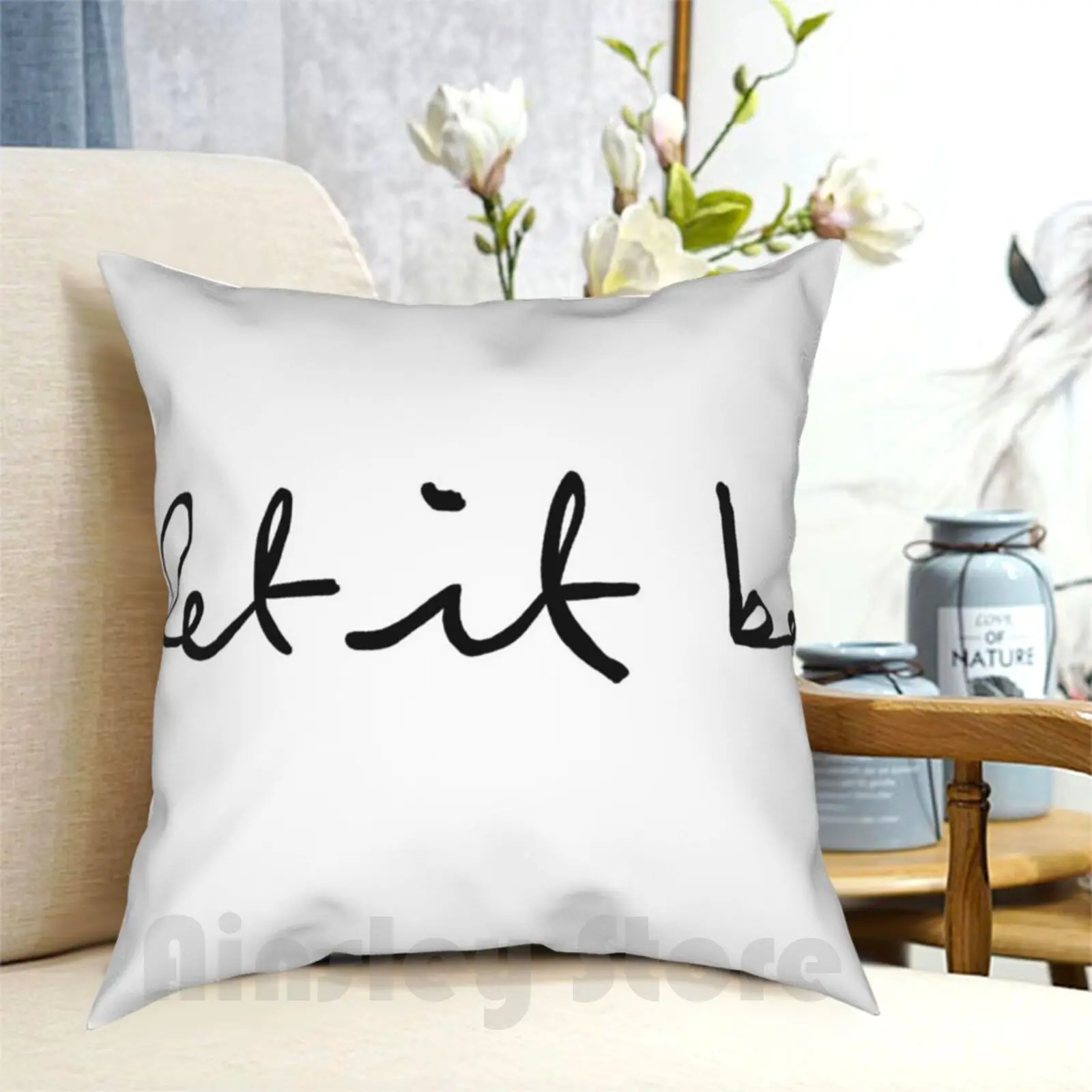 There Will Be An Answer Pillow Case Printed Home Soft Throw Pillow The Music Lyrics Handwriting