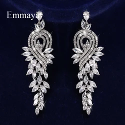 Emmaya New Arrival Long Earring Female Charming Jewelry With Cubic Zircon Three Color Choice Distinctive Gift In Wedding Party