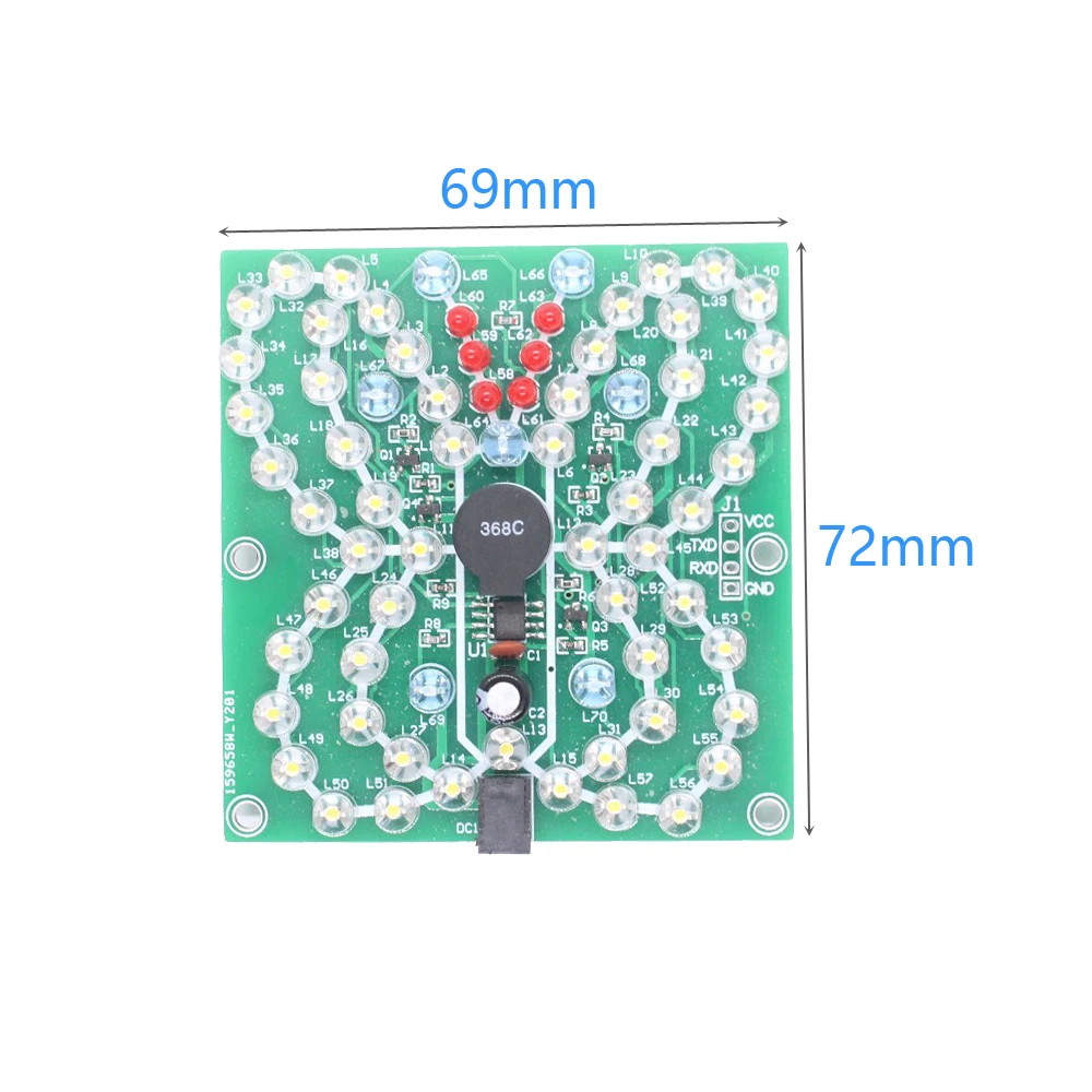 Music LED Flashing DIY Kit Remote Control Butterfly Shaped DIY Fun Electronics Welding Practice Training Suite DC 3.7V~5.5V