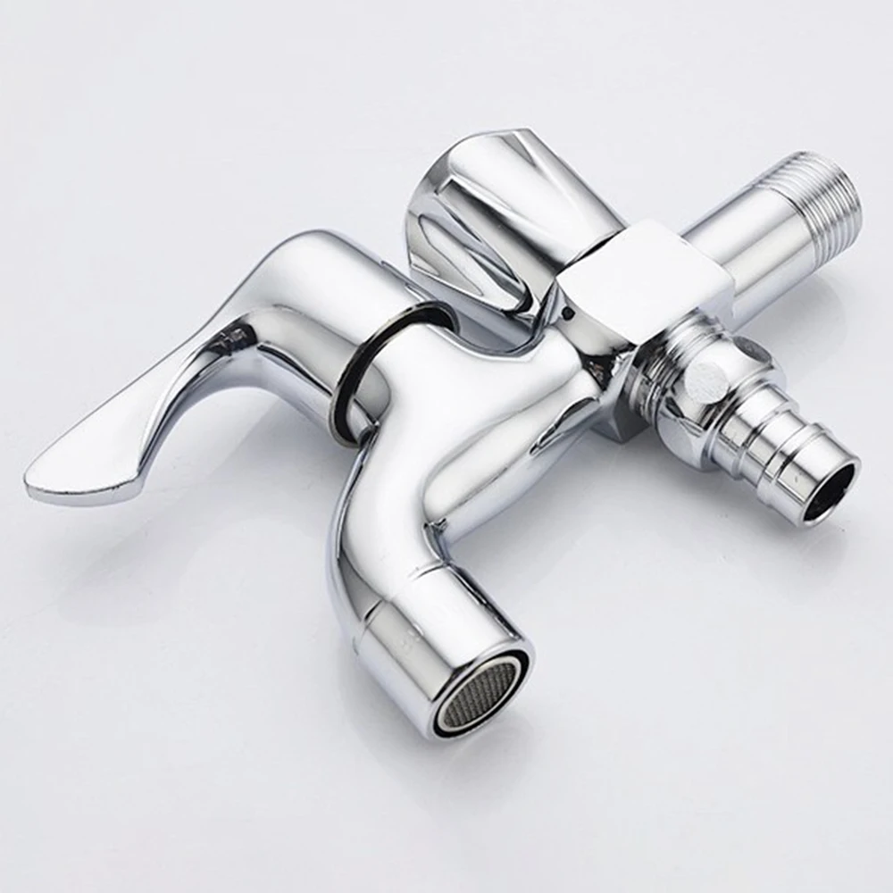 

2pcs Kitchen & Bathroom Copper Faucet Wall Two Way Water Tap Control Method Single Handle Single Control