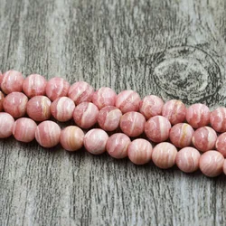 Natural 7mm-12mm Rhodochrosite Smooth Round Loose Beads For Jewelry Making Design