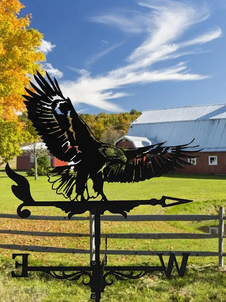 

Metal Eagle Weathervane Weather Vanes Roofs Retro Garden Stake Weather Vane Measuring Tools Outdoor Roof Decoration Architecture