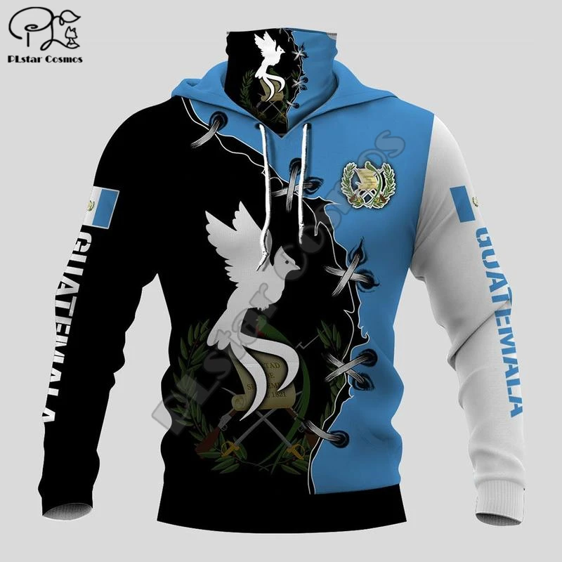 PLstar Cosmos Guatemala Symbol Flag 3D Printed New Fashion Men's Mask Hoodies Winter Casual Windproof Clothing  Style-5