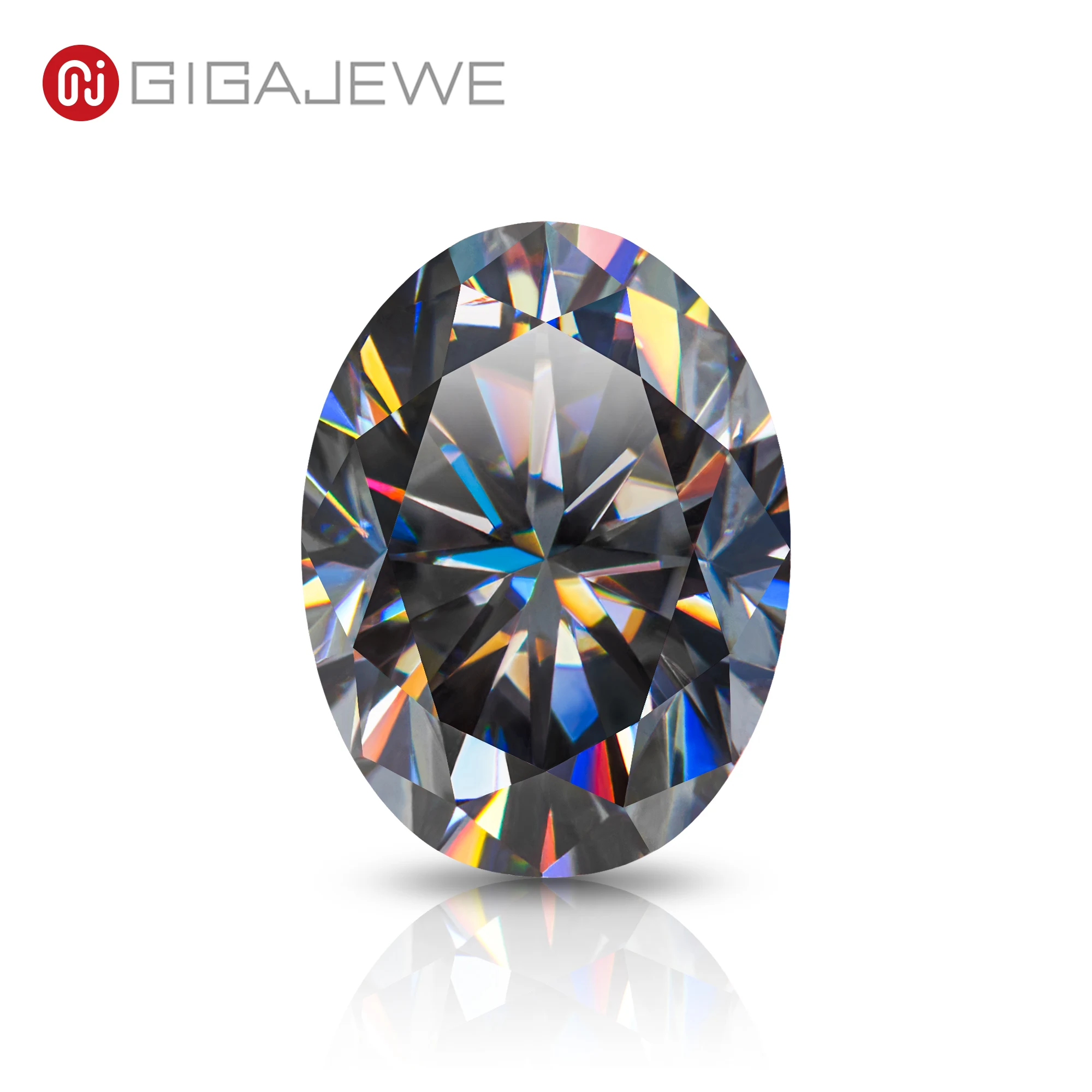 

GIGAJEWE Moissanite ручная резка Овальный серый VVS1 Премиум драгоценные Камни Свободный Алмазный тест Пройденный драгоценный камень для изготовления ювелирных изделий настраиваемый