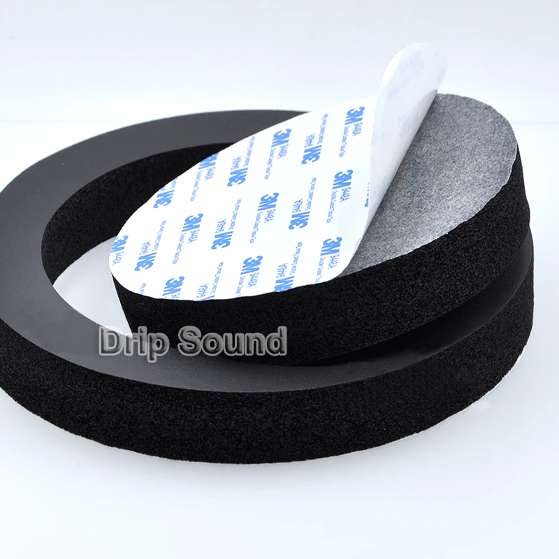 6.5 بوصة صوت السيارة العالمي المتكلم العزل حلقة عازلة للصوت وسادة قطن صوت مجد # أسود