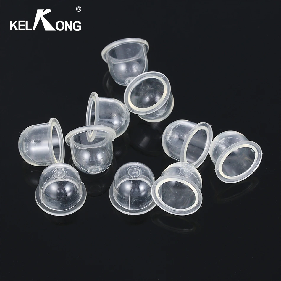 KELKONG 100Pcs 15mm Carburetor Spare Parts Carb Primer Bulbs Cap Small Fuel Pump For Chainsaw Blower Trimmer Brushcutter15*18*14