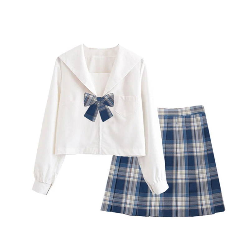 jk uniform skirt suit bad basic middle school college wind white without this cosplay sailor suit daily women's clothing