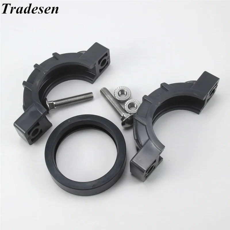 1 stücke UPVC DN32-DN80 Slot hülse joint Clamp Stecker Garten Bewässerung Wasser PVC Rohr Adapter Mechanische Rohr Verbindung